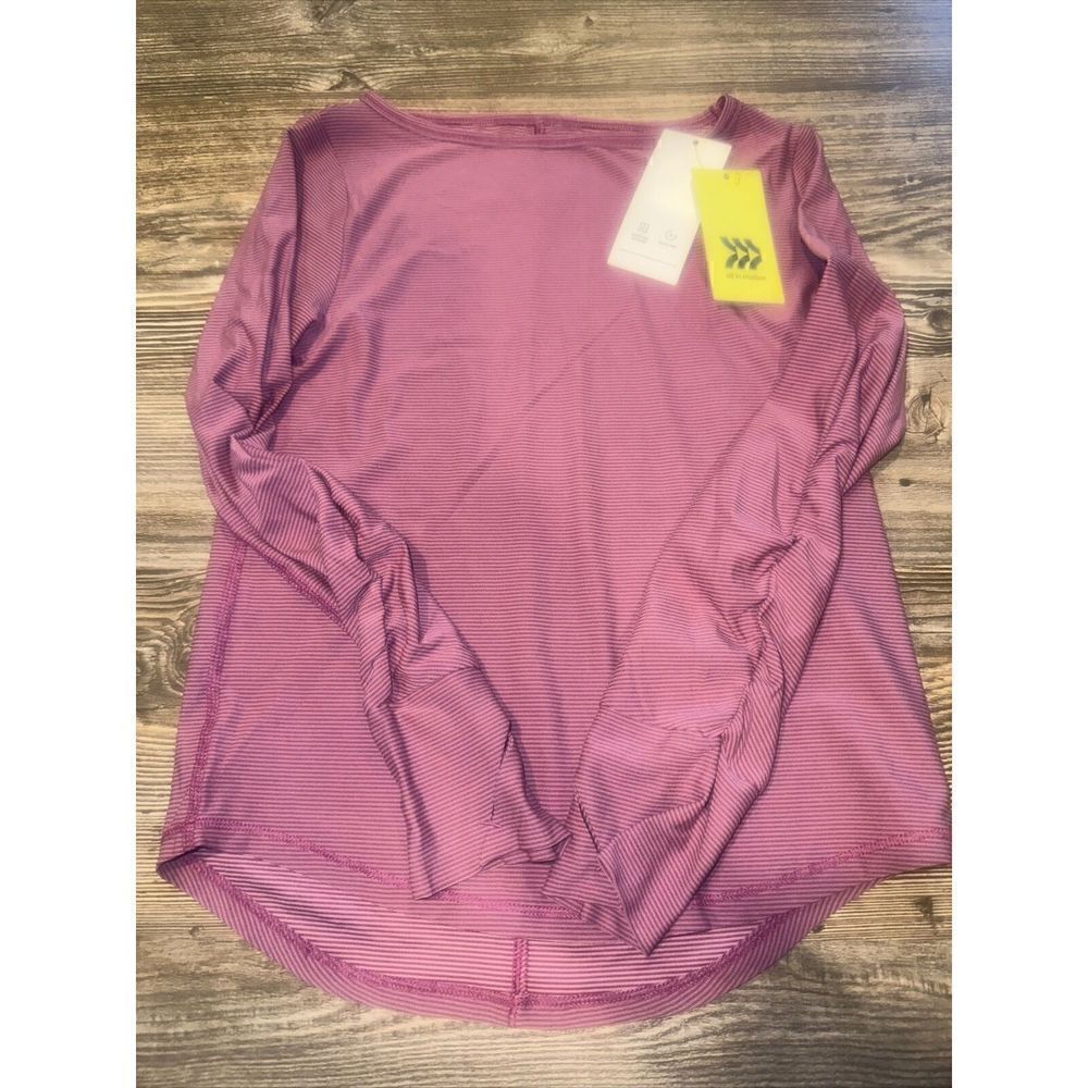 Girls' Long Sleeve Studio T-Shirt - All in Motion Pink Size XS(4/5) NWT. S